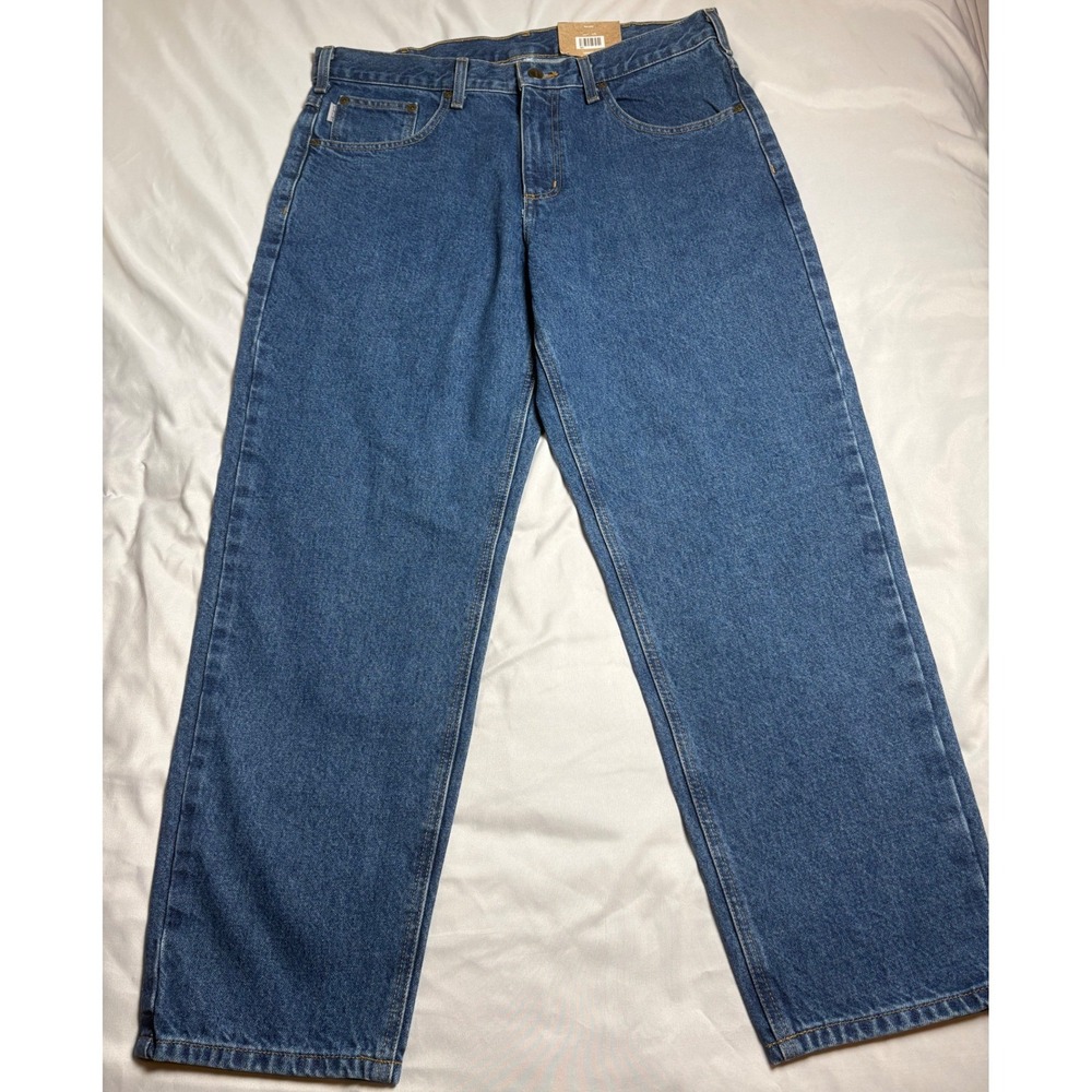Carhartt B17 Relaxed Fit Jeans Mens 36x28 Blue New Dark Stone Denim Pants